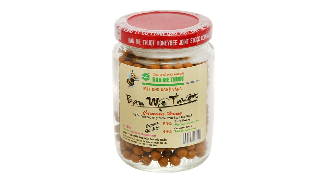 Viên mật ong nghệ vàng Ban Mê Thuột hũ 120g - 